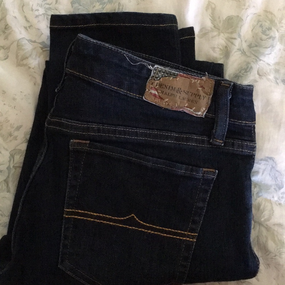 Ralph Lauren Denim Supply Jeans Skinny Dark Wash